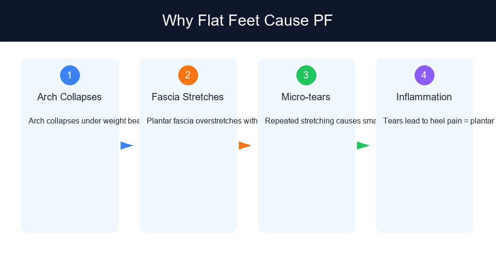 Why Flat Feet Cause PF