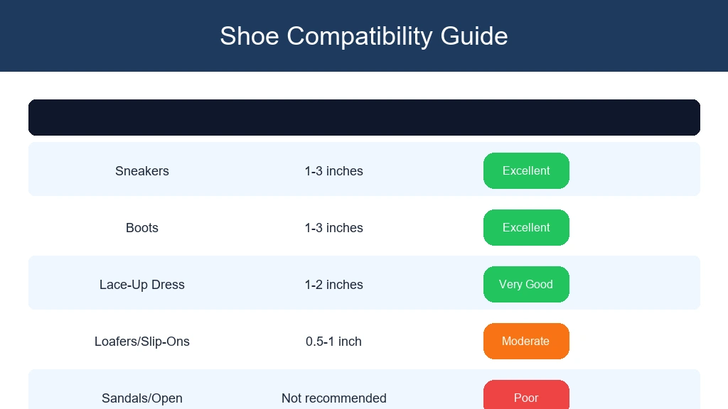 Shoe compatibility guide for height=