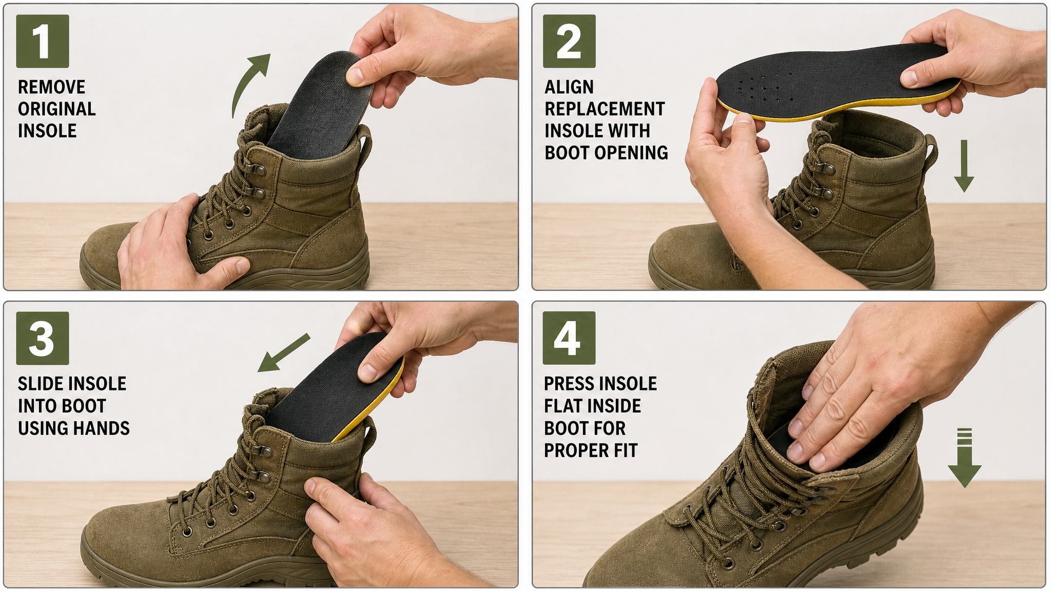 How to Fit Insoles in Military Boots