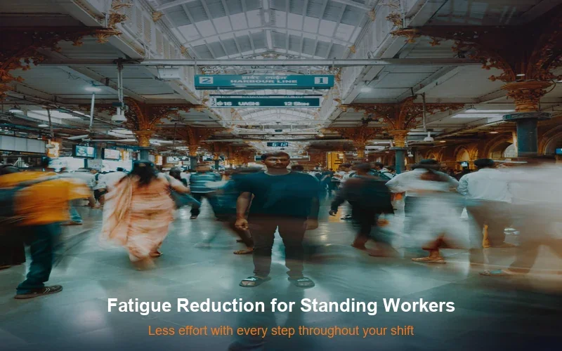 Healthcare worker standing - carbon fiber insoles reduce fatigue for standing workers
