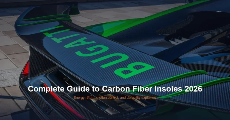 Carbon fiber texture close-up showing woven pattern - complete guide to carbon fiber insoles