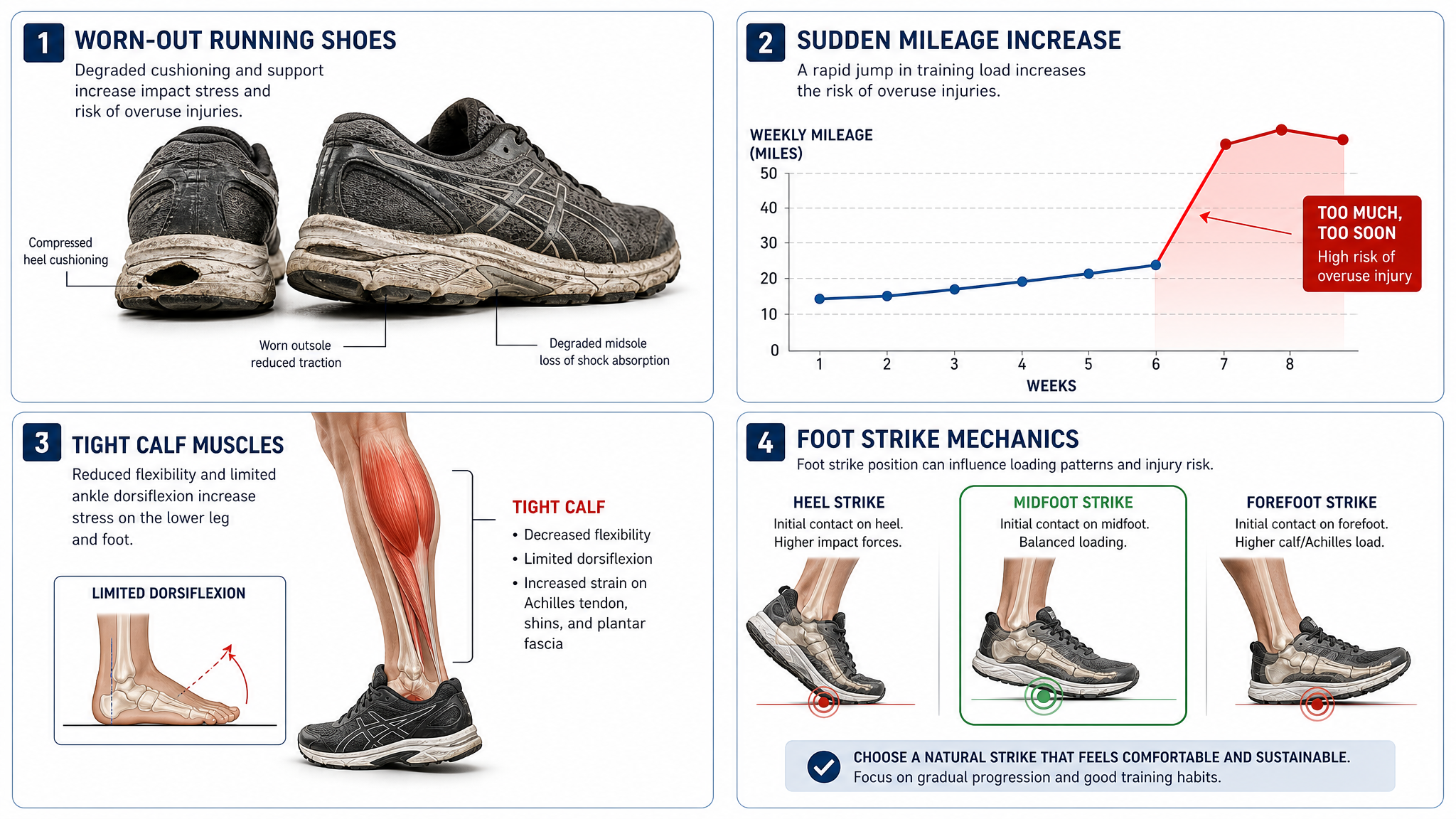 Causes of metatarsalgia in runners worn shoes mileage calf tightness