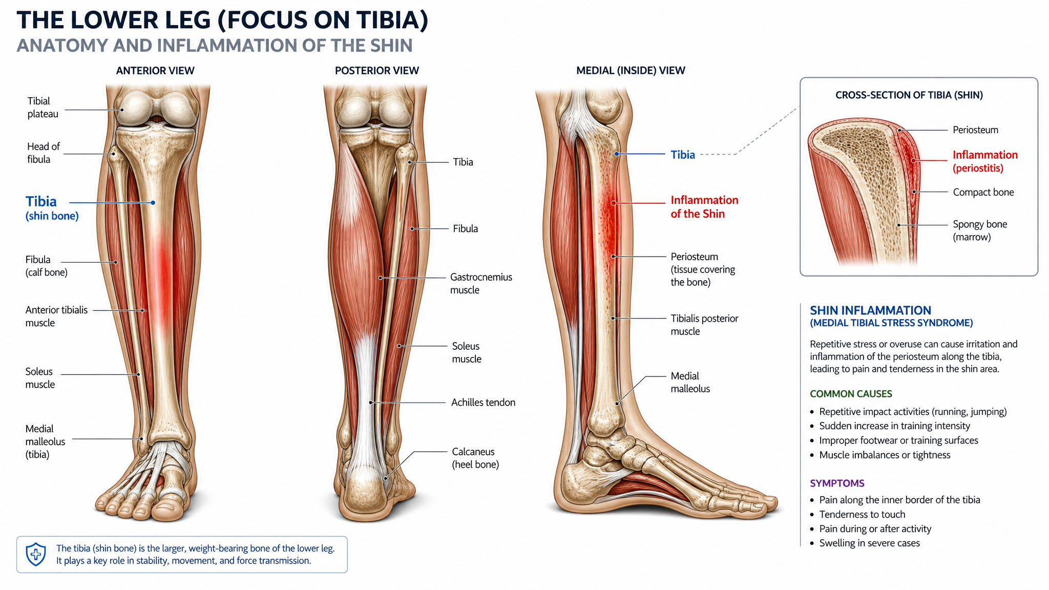 1. Shin Splints (Medial Tibial Stress Syndrome)