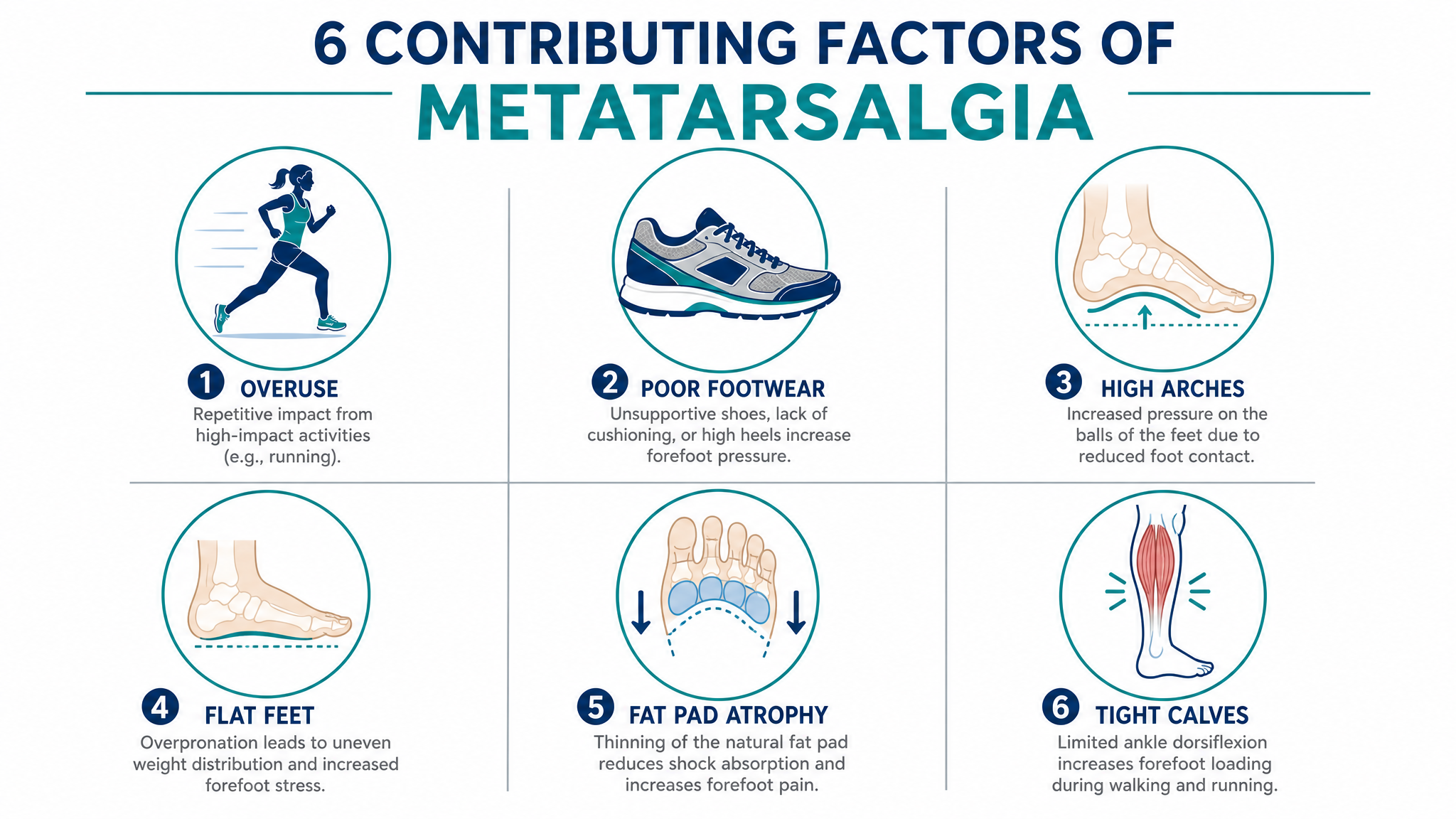 Six common causes of metatarsalgia overuse footwear foot structure