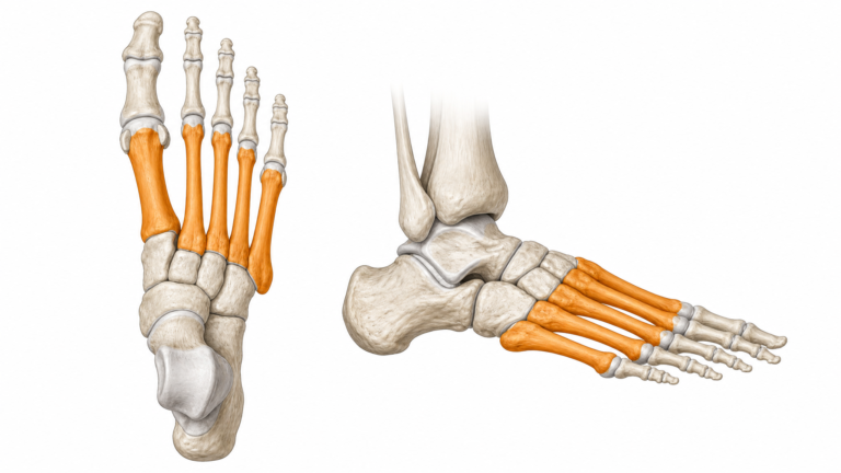 What is metatarsalgia foot anatomy with metatarsal bones highlighted